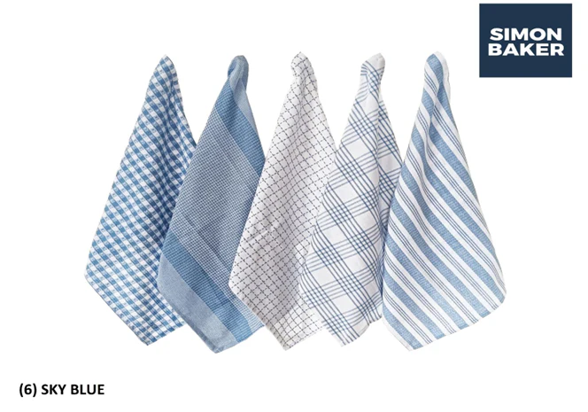 Simon Baker Cotton Kitchen Towel Set – Pack of 5 - Image 8