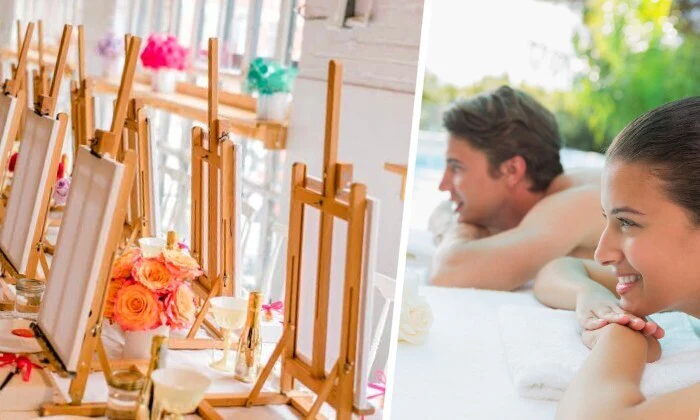 Sip & Paint Experience with Full Body Massage for 2 at Care on Location, Midrand