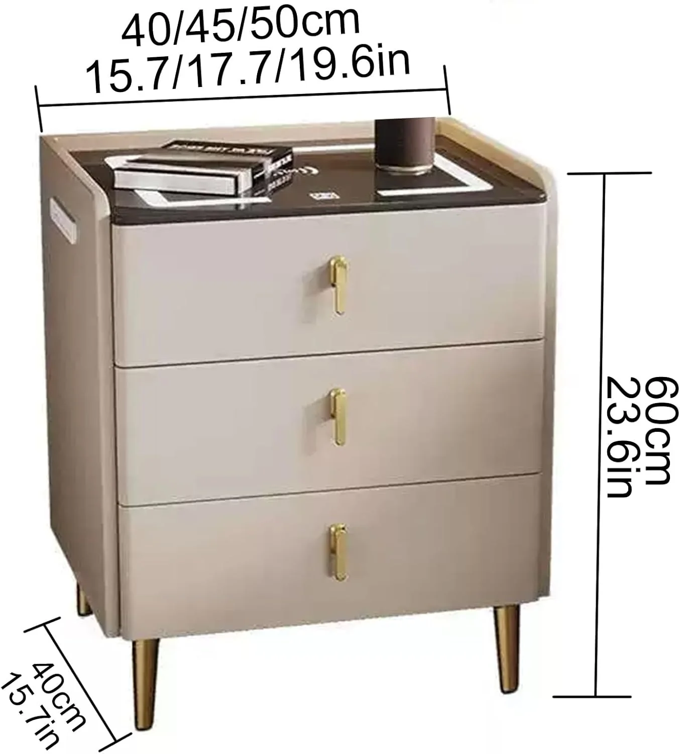 Wireless Charging Smart Multifunctional Bedside Table & Integrated Safe - Image 4