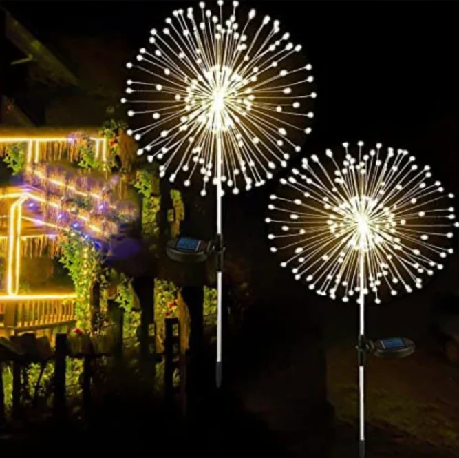 Solar Waterproof LED Firework Garden Lights - Image 3