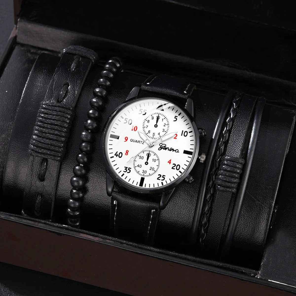 Men’s Fashion Quartz Watch & Bracelet Set - Image 3