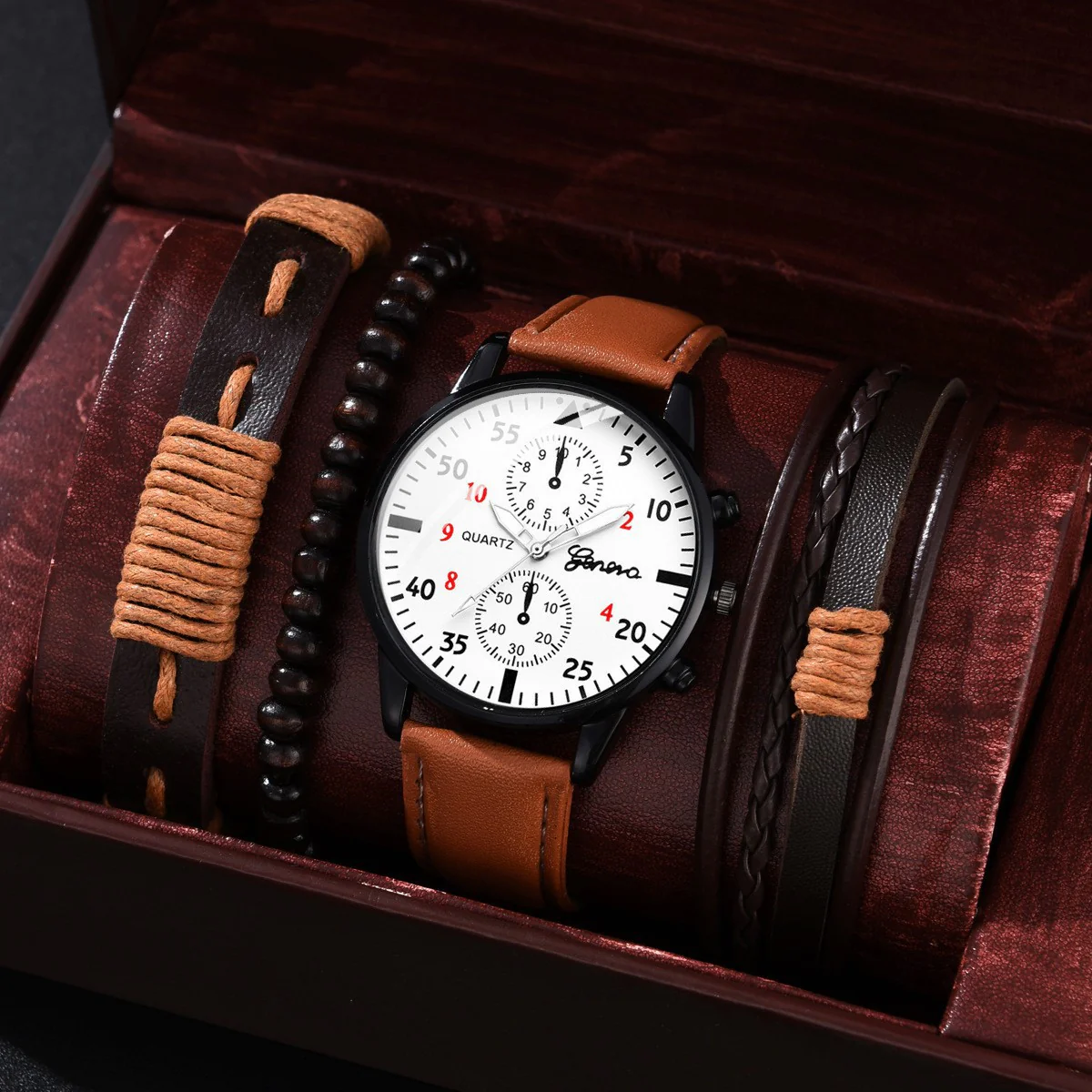 Men’s Fashion Quartz Watch & Bracelet Set - Image 6