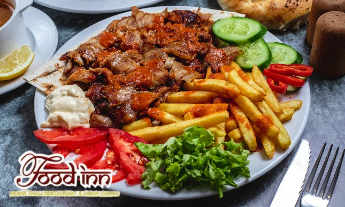 Steak, Chips, Salad & a Cool Drink for 2