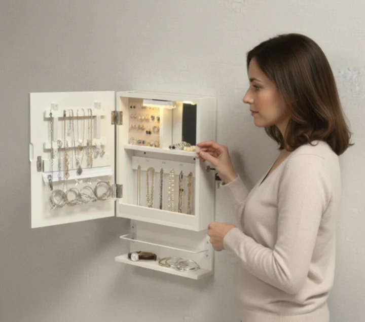 Stella Cosmetics Cabinet with LED Light - Fine Living - Image 5