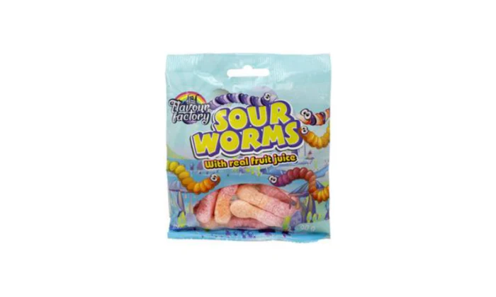 Flavour Factory Sweet Gummy Sour Worm 90g