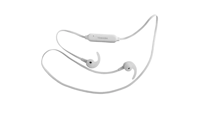 Toshiba Bluetooth Wireless Stereo Earphones with Mic - White