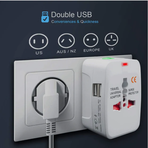 Universal Worldwide Conversion Plug With 2 USB - Image 4