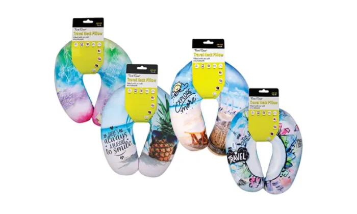 Travel Neck Pillow 32x29cm – Assorted