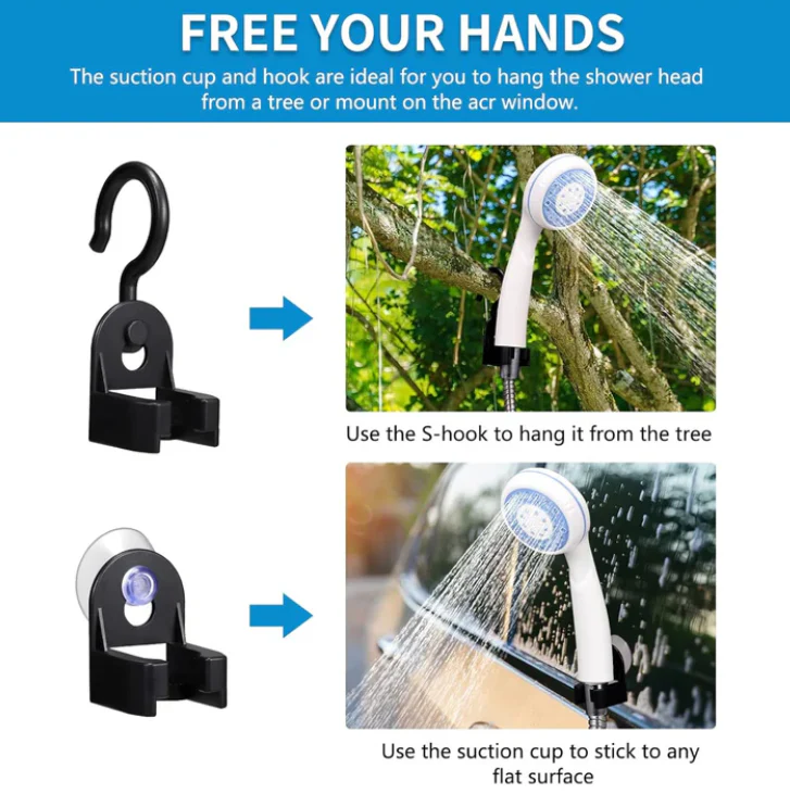 USB Rechargeable Portable Camping Shower - Image 4