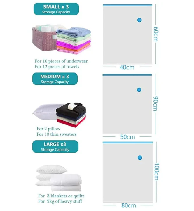 Vacuum Storage Bags - 11 Piece - Fine Living - Image 3