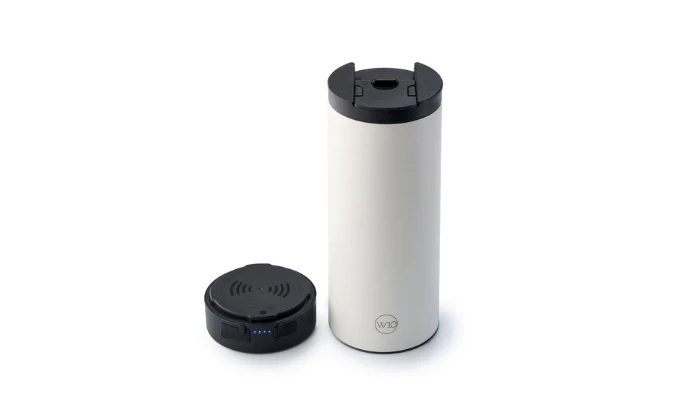 W10 London 2-in1 3000mAH Wireless Charger Travel Mug Power Cup