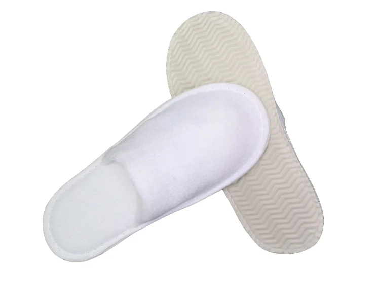 White Disposable Slippers (10-Pack) – Open & Closed Toe - Image 3