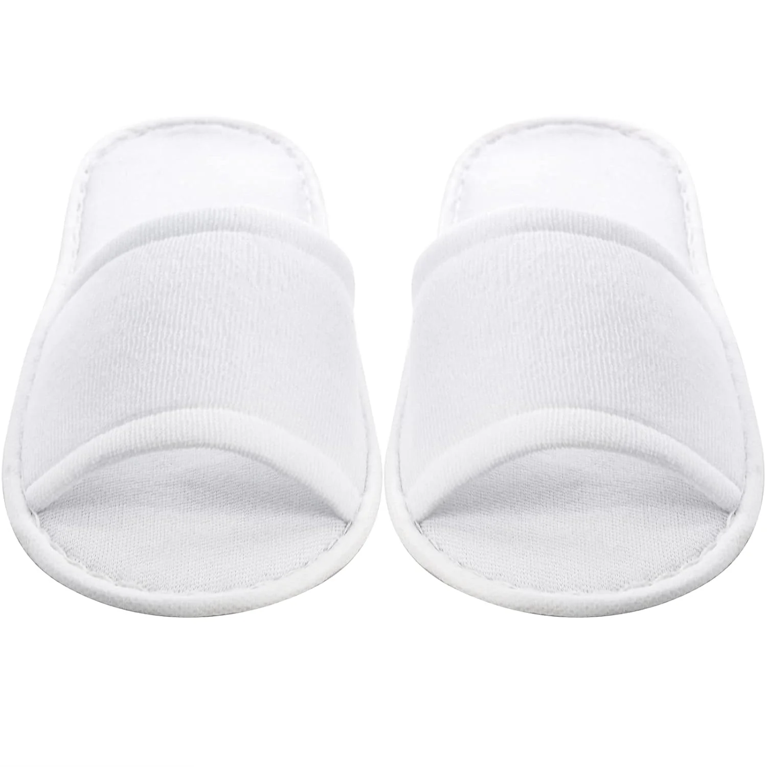 White Disposable Slippers (10-Pack) – Open & Closed Toe - Image 4