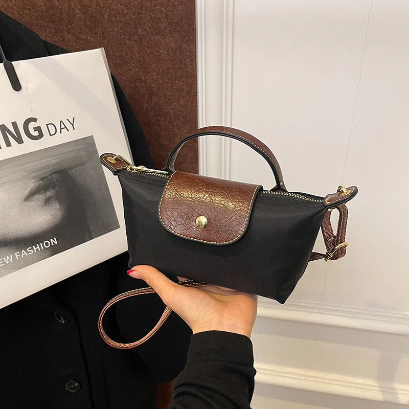 Longchamp-Inspired Contrast Color Mini Tote Bag - Image 14