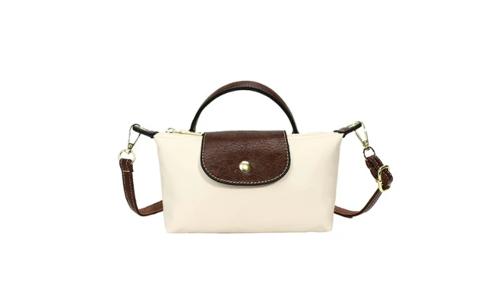 Longchamp-Inspired Contrast Color Mini Tote Bag - Image 2