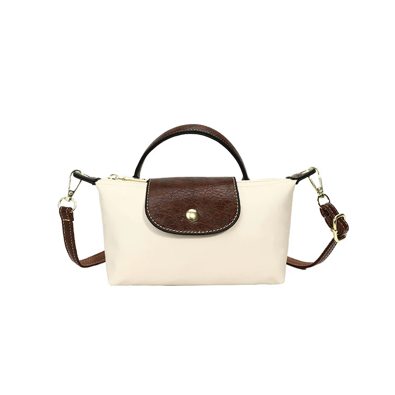 Longchamp-Inspired Contrast Color Mini Tote Bag - Image 7