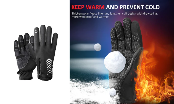 Touch Screen Fleece Winter Gloves - Image 2