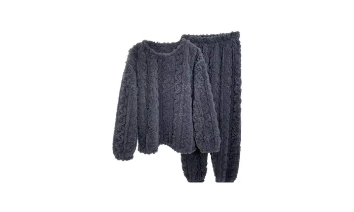Winter Fleece-Lined Super Thick Pajama Set - Image 2