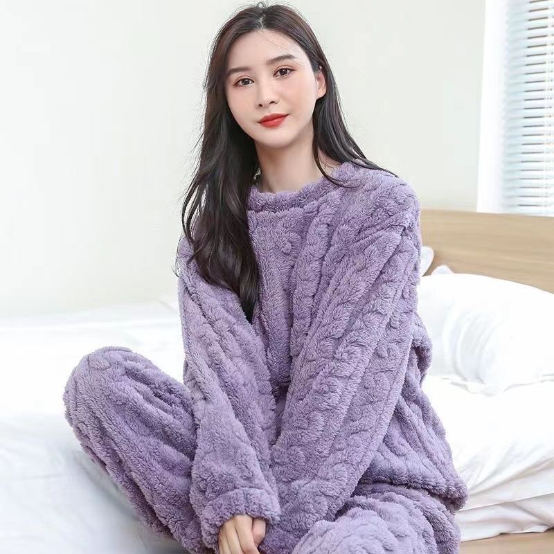 Winter Fleece-Lined Super Thick Pajama Set - Image 6