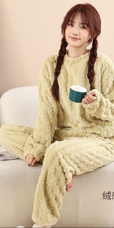 Winter Fleece-Lined Super Thick Pajama Set - Image 8
