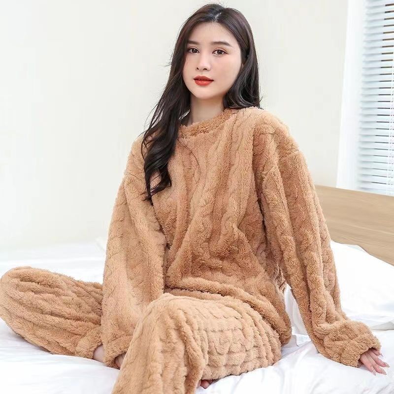 Winter Fleece-Lined Super Thick Pajama Set - Image 9