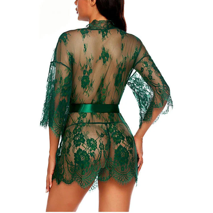 Gorgeous Lace Gown Nightwear - Image 3