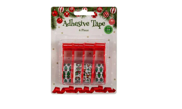 Christmas Stationery Tape (4-Pack)