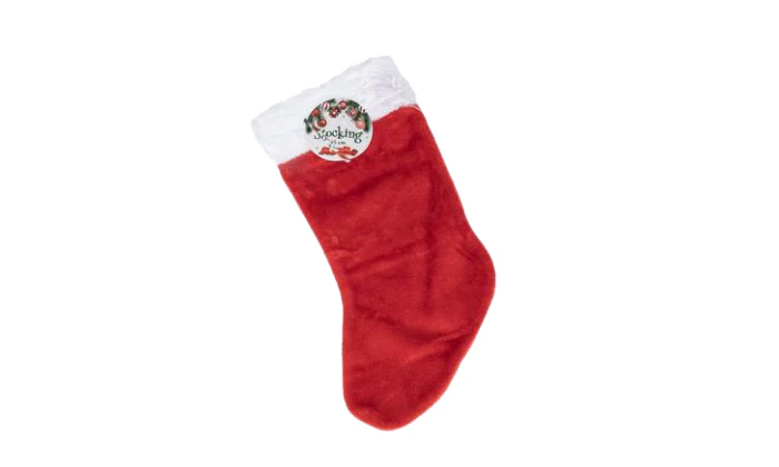Christmas Stocking Plain Plush (45cm)