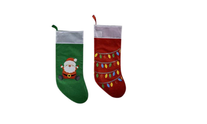 Christmas Stockings Felt Printed (40cm)