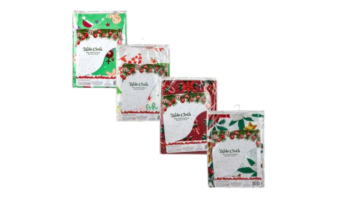 Christmas Table Cloth (132x178cm, Assorted)
