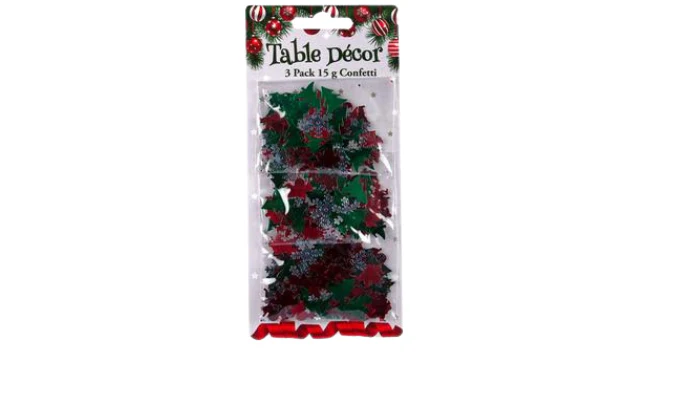 Christmas Table Confetti (3-Pack, 15g)