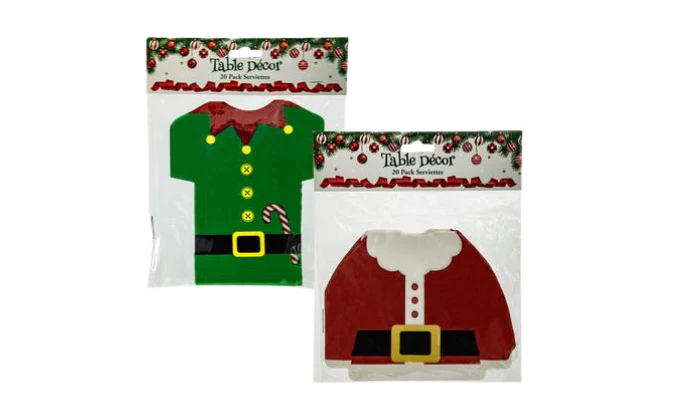 Christmas Table Die-Cut Serviettes (20-Pack)